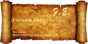 Fortuna Emil névjegykártya